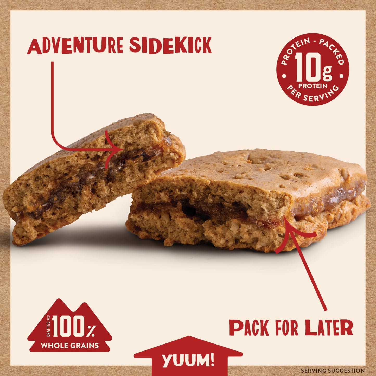 Kodiak Cakes Soft Baked Sandwich Breakfast Bar, Cinnamon Oat & Apple, High Protein, 100% Whole Grains, 12 Boxes With 4 Bars Each
