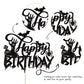 1 Pcs Halloween Happy Birthday Cake Topper Glitter Spooky Rip Zombie Hand Spider Bat Halloween Cake Pick For Halloween Theme Bab