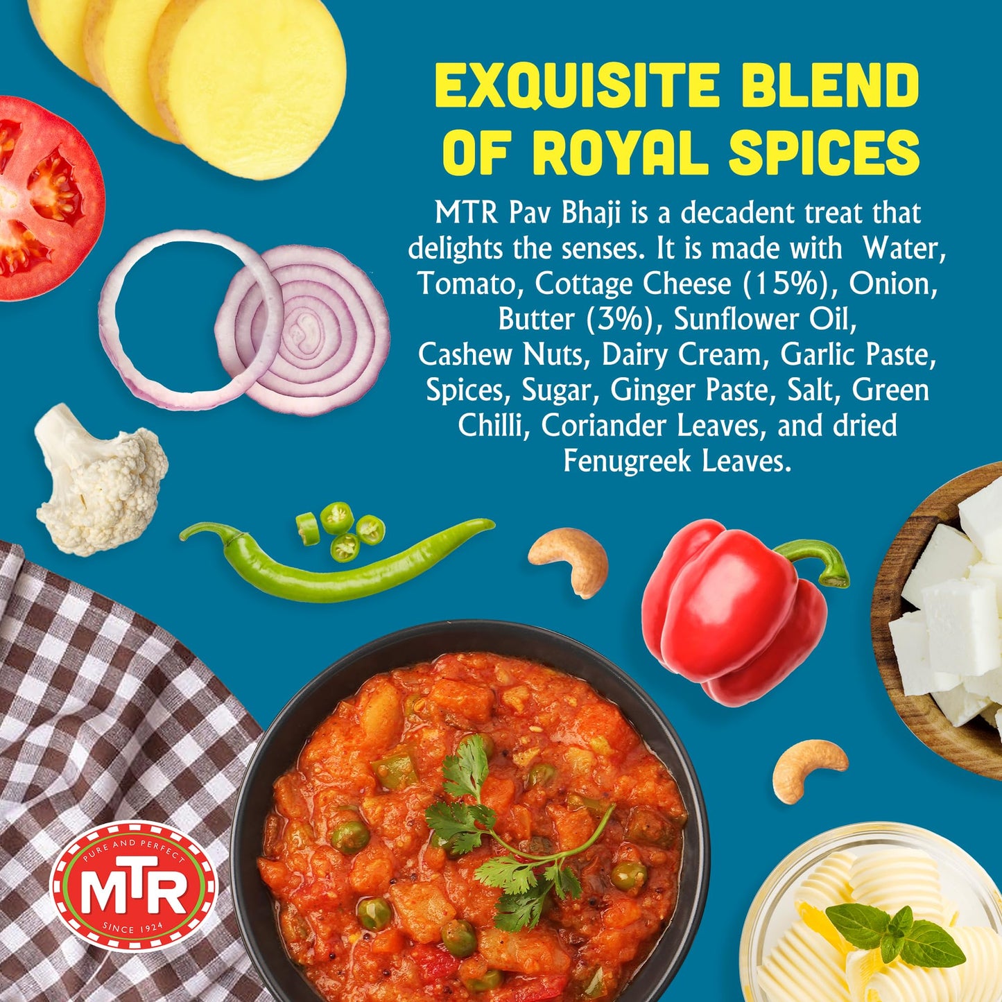 Mtr Pav Bhaji, 10.5-Ounce Boxes (Pack Of 10)