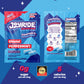 JOYRIDE Sour Strips Bundle - Blue Raspberry & Peppermint Gum, Low Sugar, Dye Free, 3.5 oz (Pack of 6)