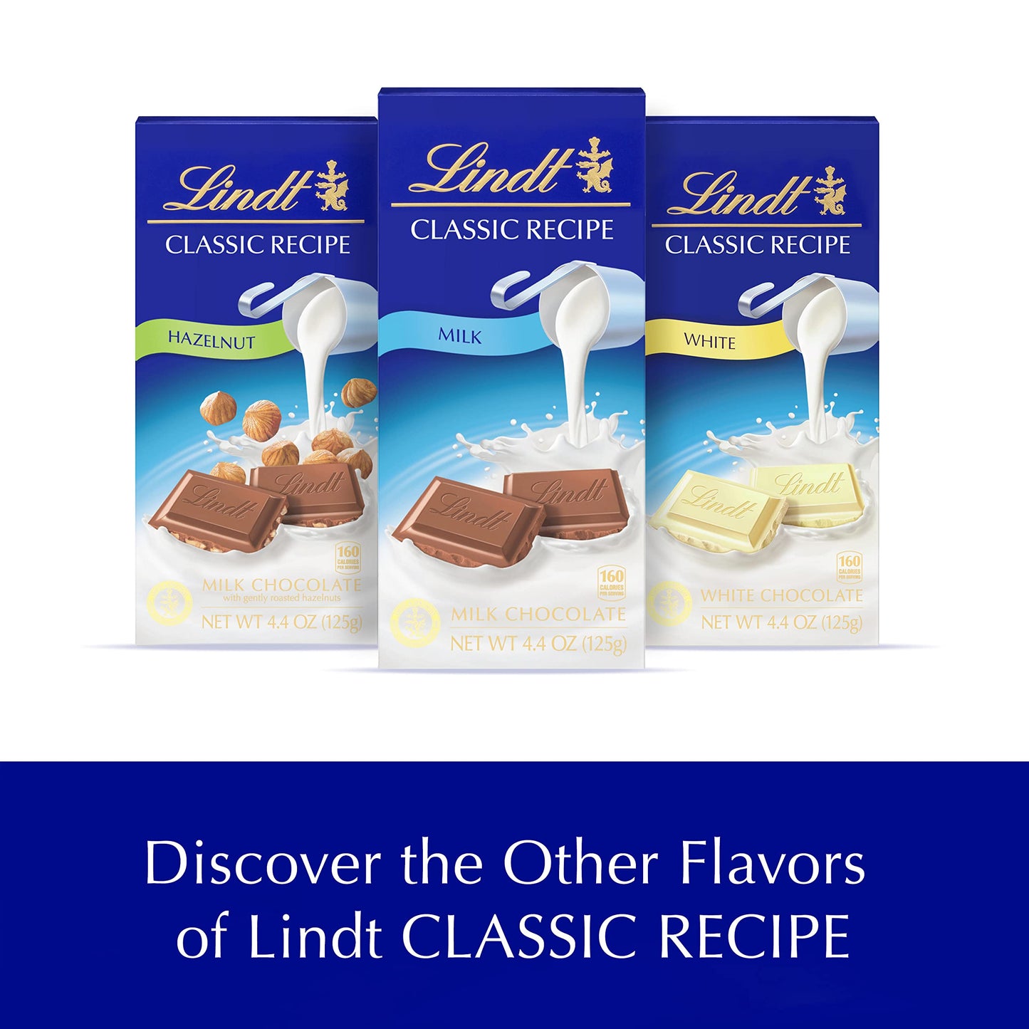 Lindt Classic Recipe Caramel With Sea Salt Milk Chocolate Bar, Milk Chocolate Candy With Pieces Of Caramel And Sea Salt, 4.4 Oz.