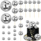 28 Pcs Disco Ball Cake Toppers Disco Ball Cake Decorations 70'S Disco Cake Centerpiece Decor Disco Theme Cake Picks For Table De