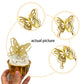 40 Pcs Gold Lively 3D Butterfly Cupcake Toppers Mixed Size Hollow Art Butterfly Cupcake Topper Baby Shower Wedding Anniversary B