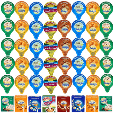 Coffee Creamer Singles Variety Pack Packaged By Bools, International Delight Mini Coffee Creamer & Mini Moo'S 5 Flavor Assortmen