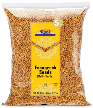 Rani Fenugreek (Methi) Seeds Whole 80Oz (5Lbs) 2.27Kg Bulk Trigonella Foenum Graecum ~ All Natural | Vegan | Gluten Friendly | N