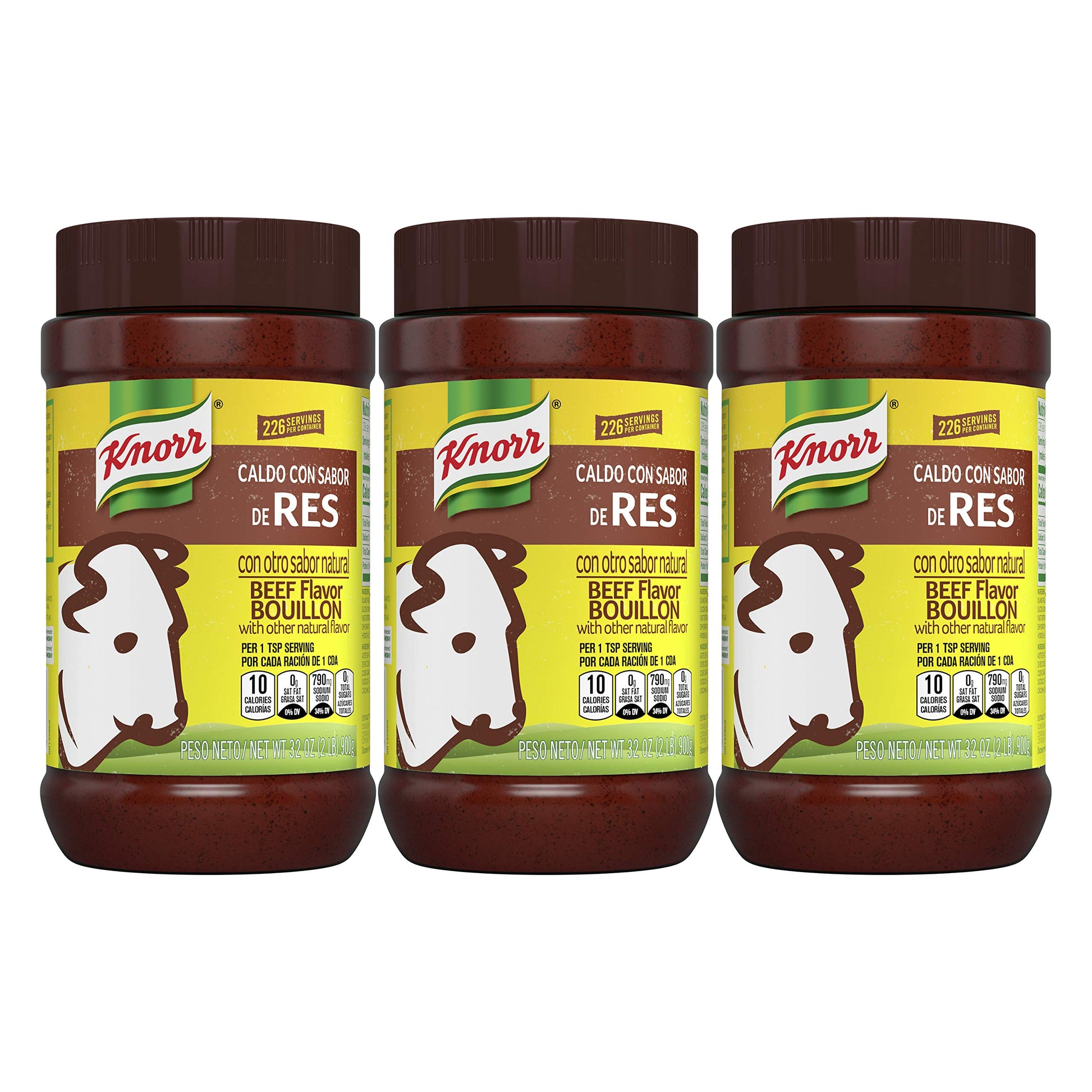 Knorr Beef Flavor Bouillon For Soups, Sauces And Broth Granulated Fat & Cholesterol Free, 32 Oz (Pack Of 3)