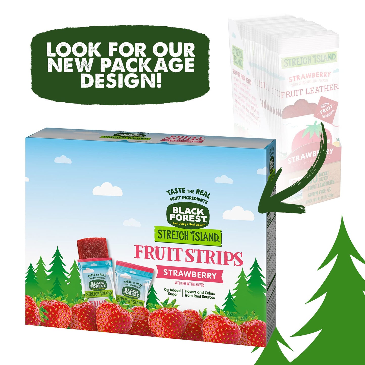 DDI Black Forest Fruit Strips, Strawberry, 30 Count, 0.5 Ounce Each, Pack of 30