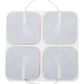 Reserv 2'' X 2'' Premium Re-Usable Self Adhesive Electrode Pads For Tens/Ems Unit, Fabric Backed Pads With Premium Gel (White Cl