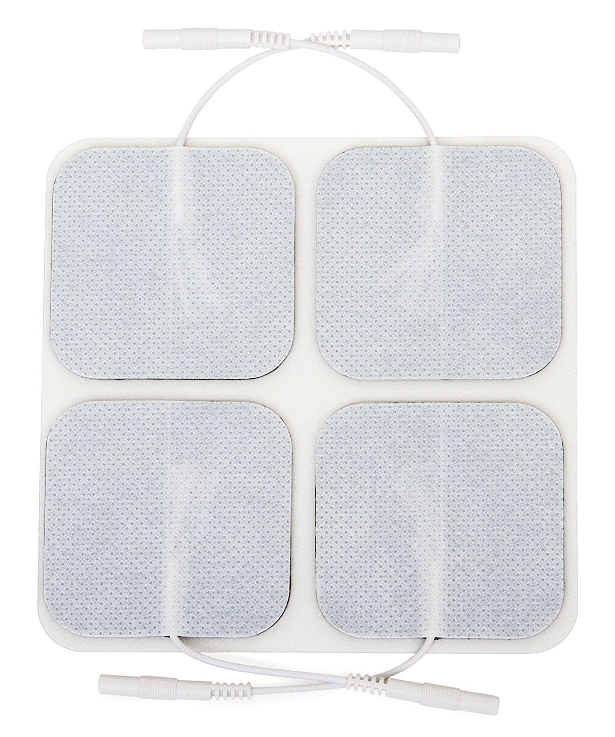 Reserv 2'' X 2'' Premium Re-Usable Self Adhesive Electrode Pads For Tens/Ems Unit, Fabric Backed Pads With Premium Gel (White Cl
