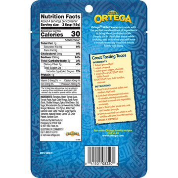 Ortega Taco Skillet Sauce, 7 Ounce