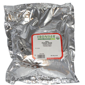Frontier Co-op Fennel Seed Whole, Certified Organic, Kosher | 1 lb. Bulk Bag | Sustainably Grown | Foeniculum vulgare Mill.