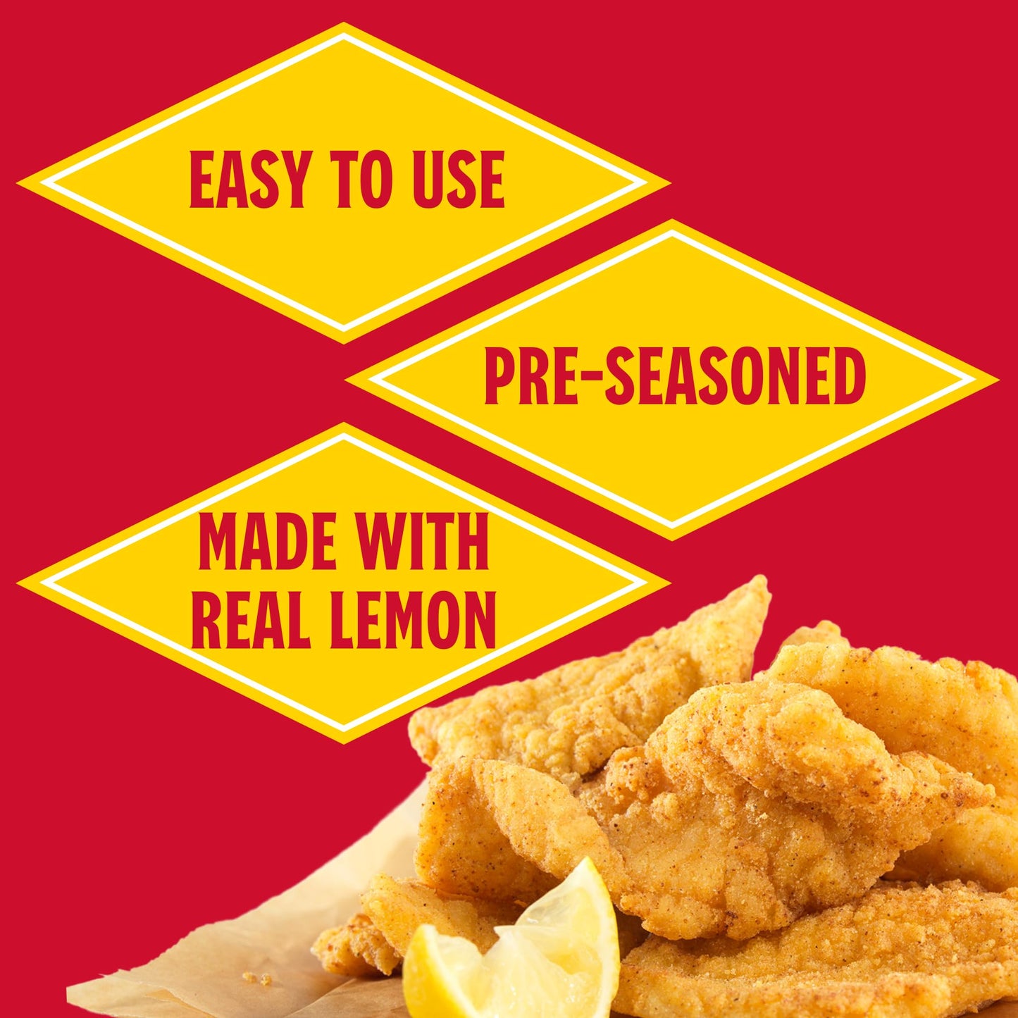 Louisiana Fish Fry New Orleans Style Lemon Mix, 10-Ounce (Pack Of 12)