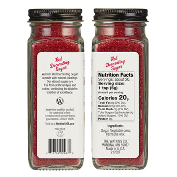 Watkins Red Decorating Sugar, 4.7 Ounce Jar, 3-Pack