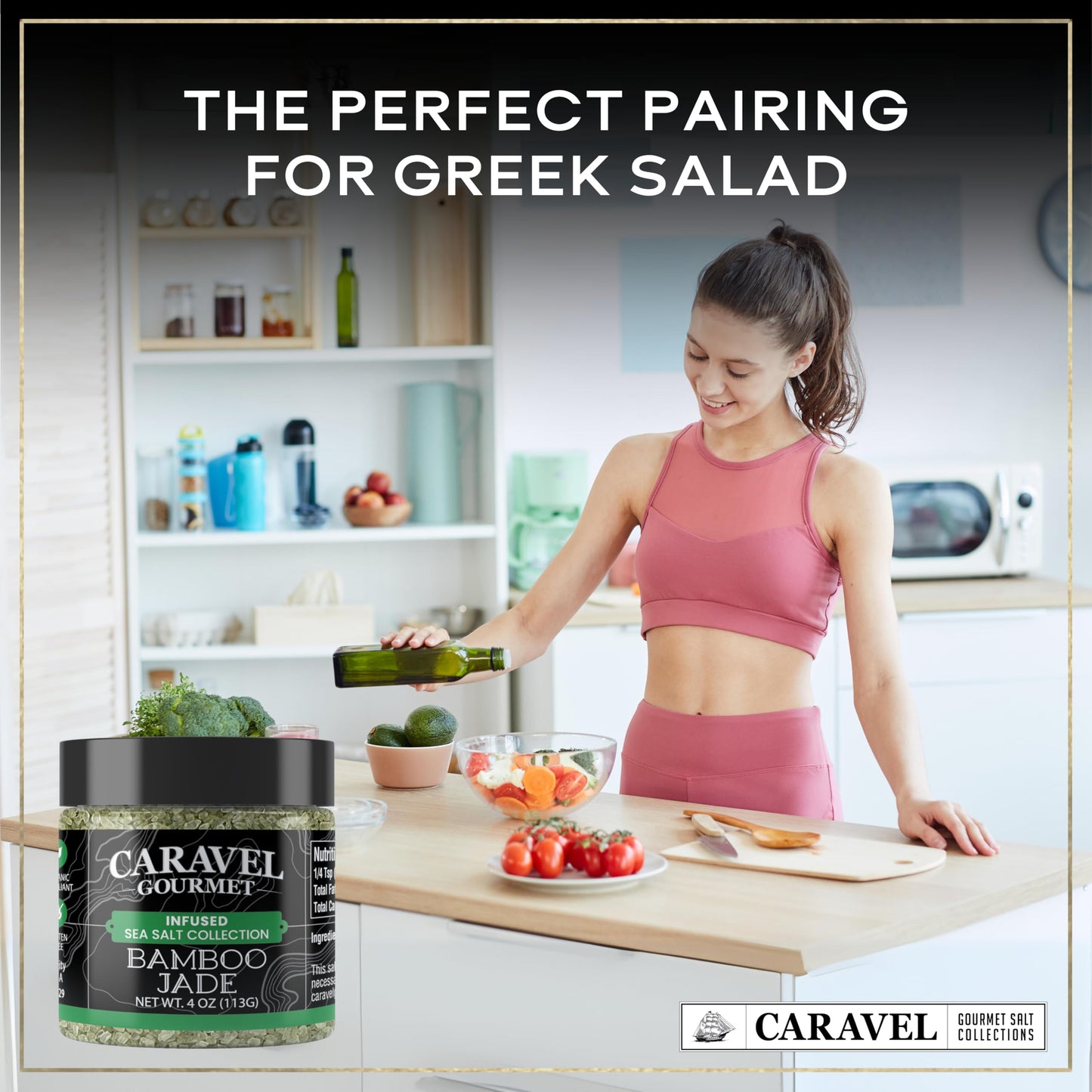 Hawaiian Bamboo Jade Sea Salt - Natural Hawaii Salt Infused With Bamboo Leaf Extract - Beautiful Jade Green Solar-Evavporated Pa