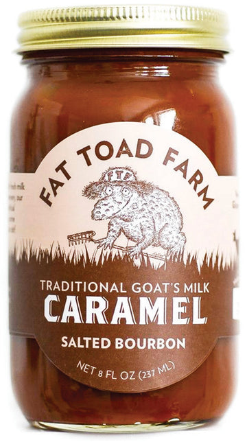Fat Toad Farm Goat’s Milk Caramel Sauce, Salted Bourbon, Gluten Free, 8 Fl Oz
