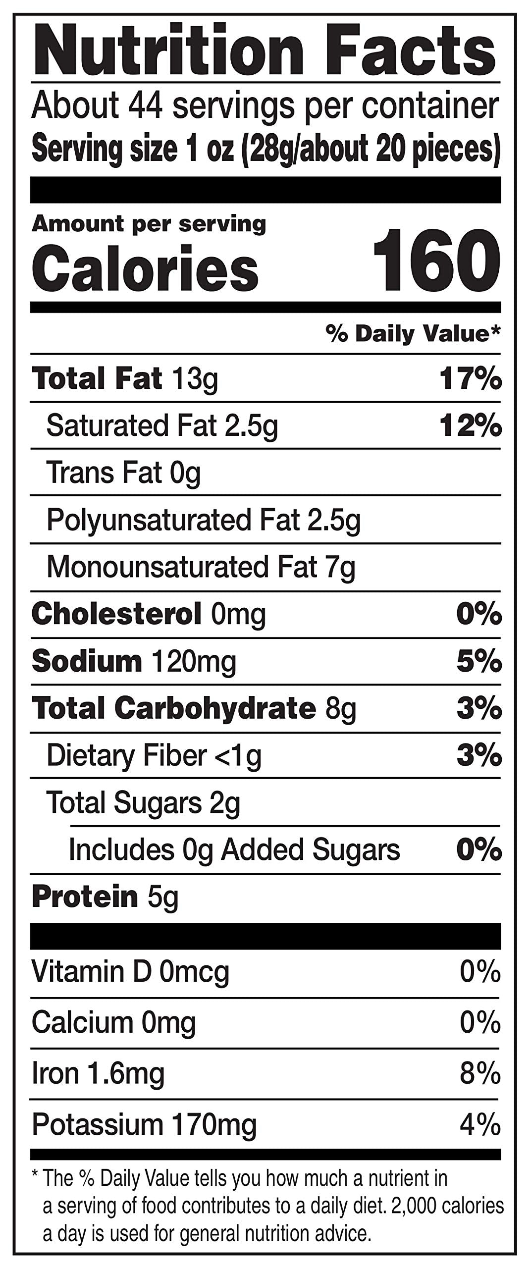Happy Belly Whole Cashews, Roasted & Sea Salted, 44 oz (Pack of 1)