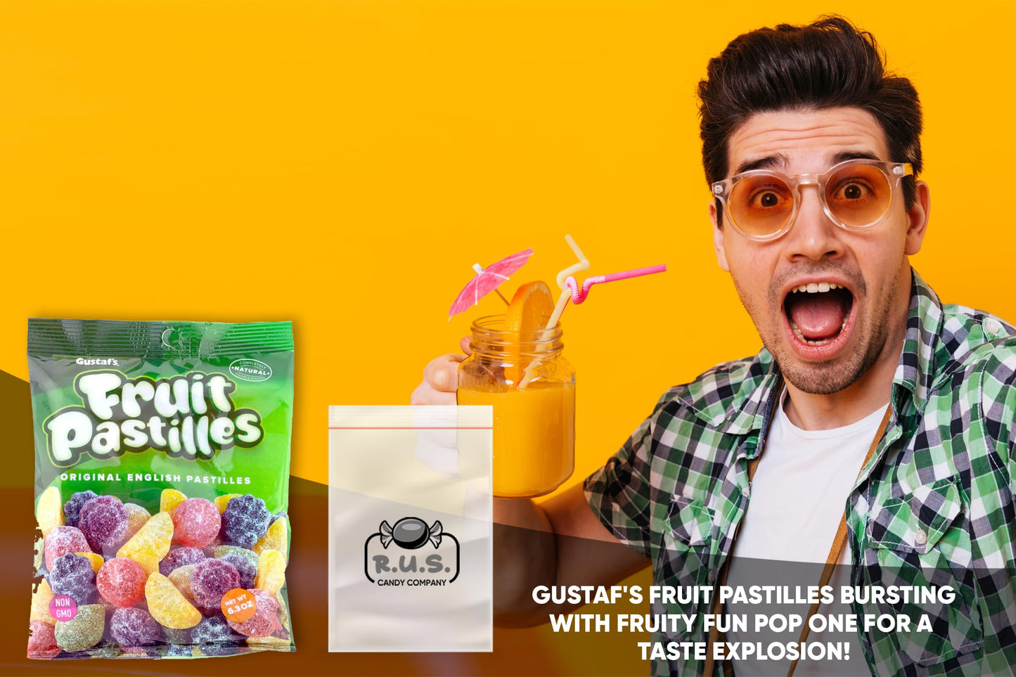 Gustaf'S Fruit Pastilles, Original Flavor, 2 Pack - 5.29 Oz Each | Classic Fruit Flavored Candies | Imported Chewy Treats Comes