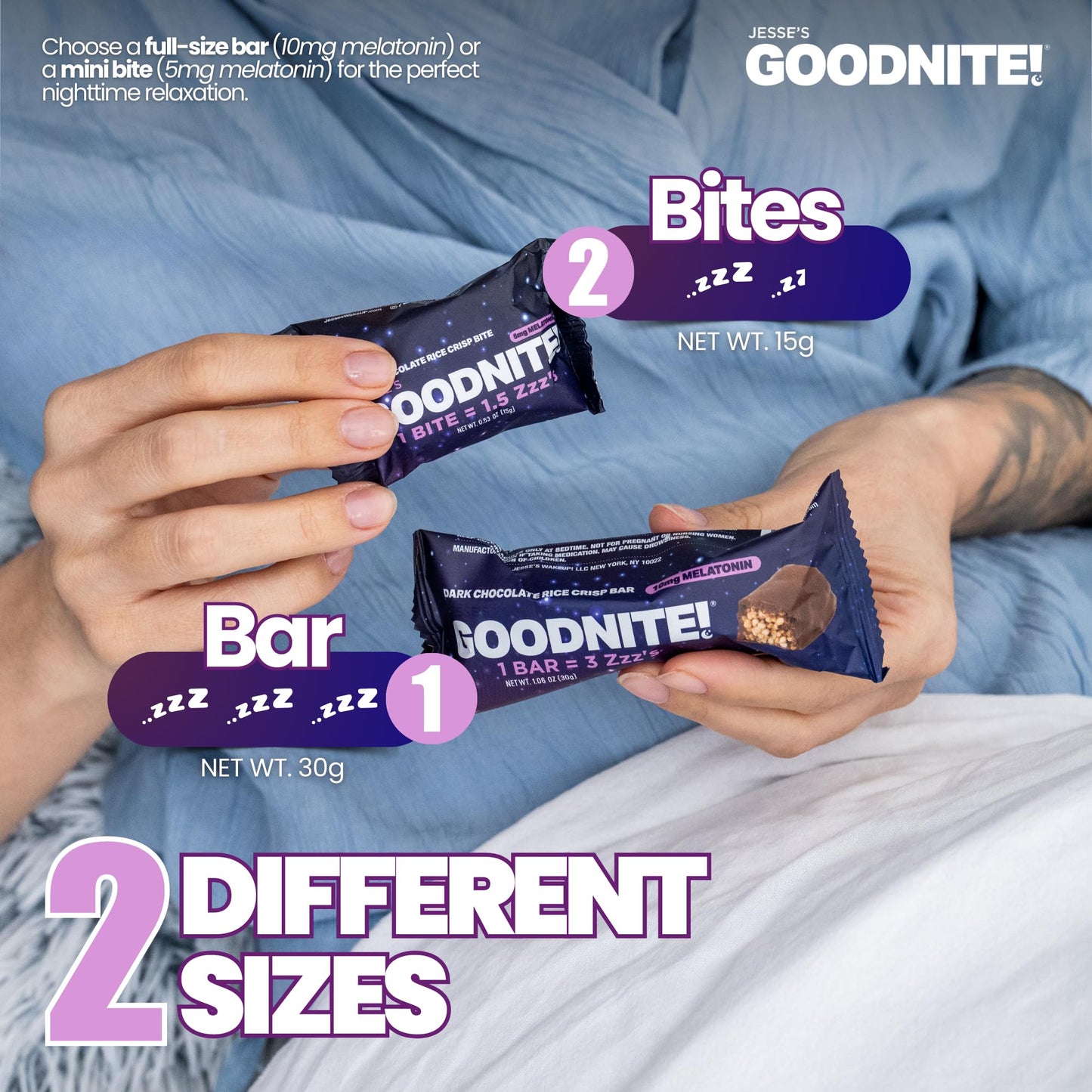 Goodnite! Sleep Bars – “The Lullaby Bar – Sleep Faster, Sleep Better” – Dark Chocolate Protein Sleep Snack With 10Mg Melatonin & L-Theanine – Vegan, Gluten-Free, Kosher – 6 Pack