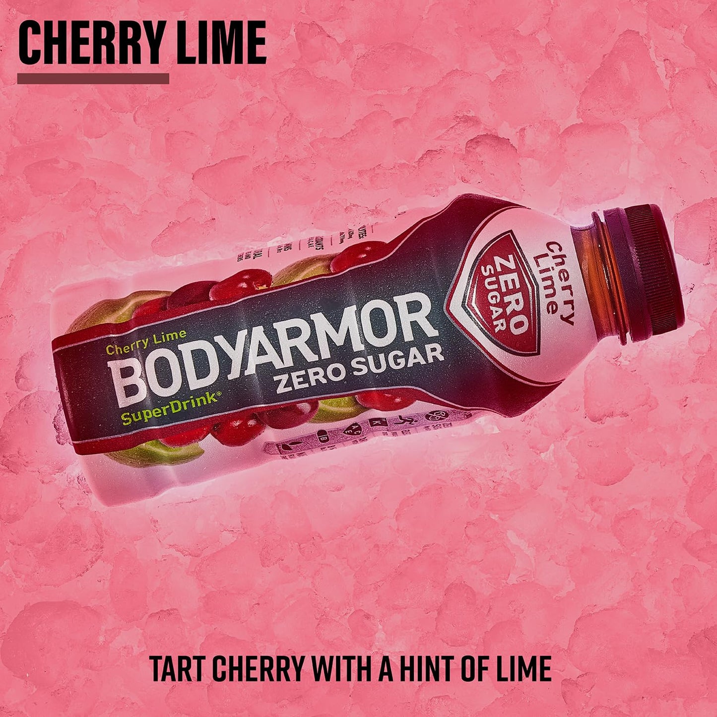 BODYprotective covering ZERO Sugar Cherry Lime Sports Drink - Sugar Free, Low-Calorie, 16 fl oz (Pack of 12)