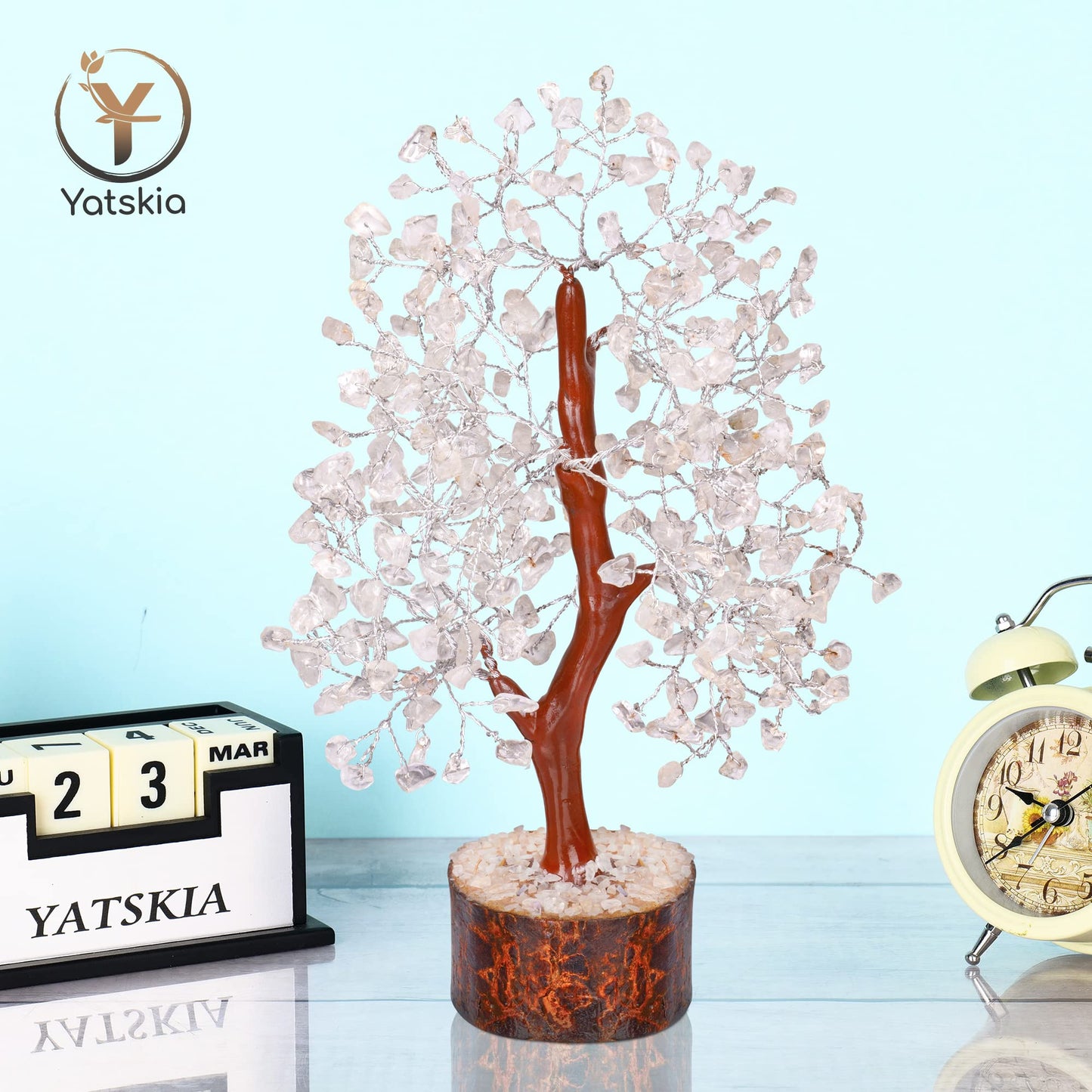 Clear Quartz Crystal - Tree Of Life Chakra, Stone Clear, Artificial Trees, Fungshui Decorations, Crystal Money Tree, Crystal Luc