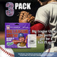 Big League Chew- Ground Ball Grape Flavored Shredded Bubble Gum- 3 Pack- 2.12Oz Each Plus Rus Candy Company Pocket Bag Bundle (G