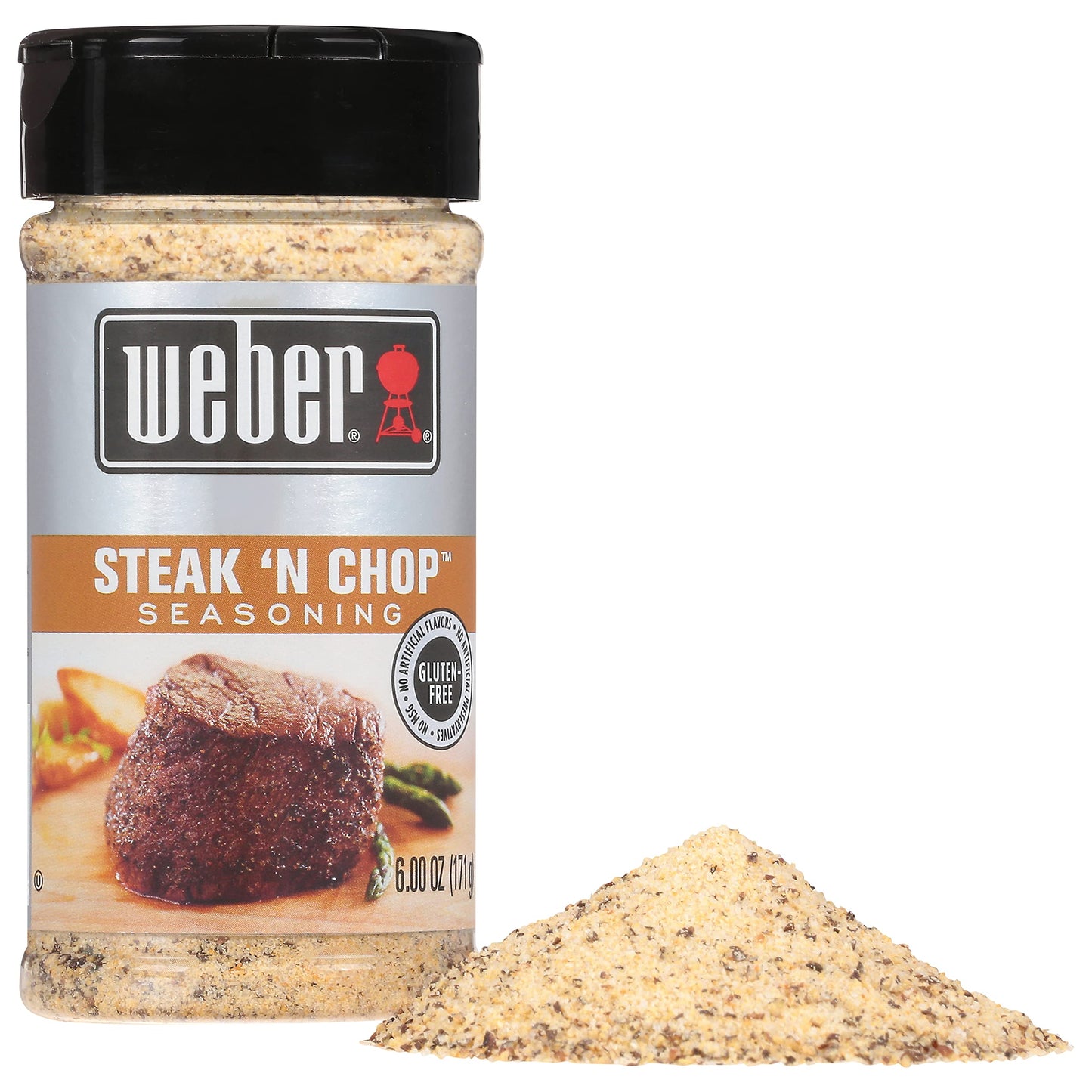 Weber Steak 'N Chop Seasoning, 6 Ounce Shaker (Pack Of 2)