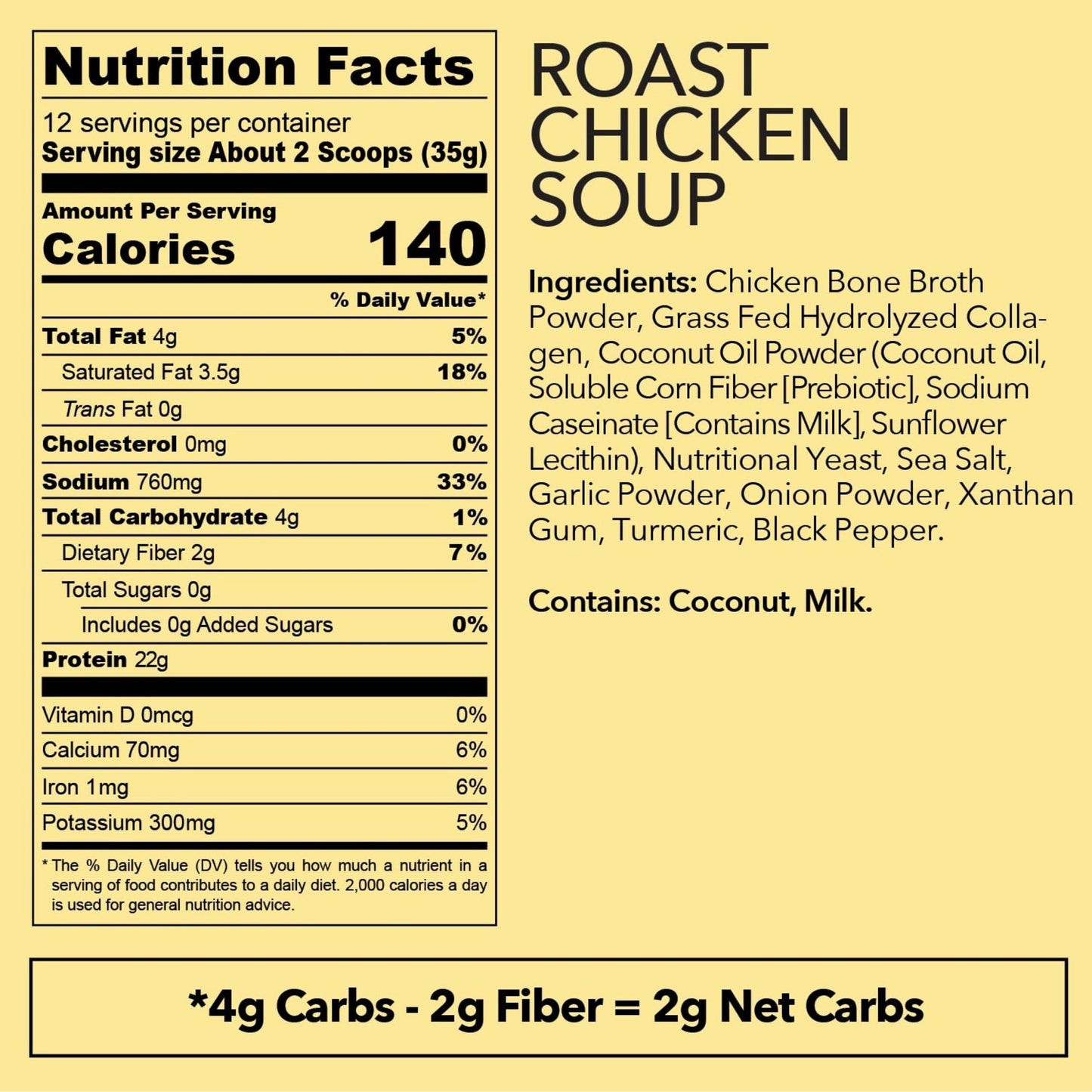 Ketologie Bone Broth Collagen Soup Roast Chicken 420Gr