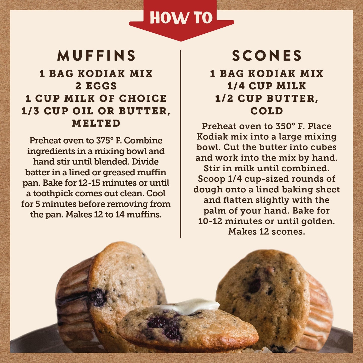 Kodiak Cakes Muffin Mix, Blueberry, 14 Ounce, Pack of 6, Natural