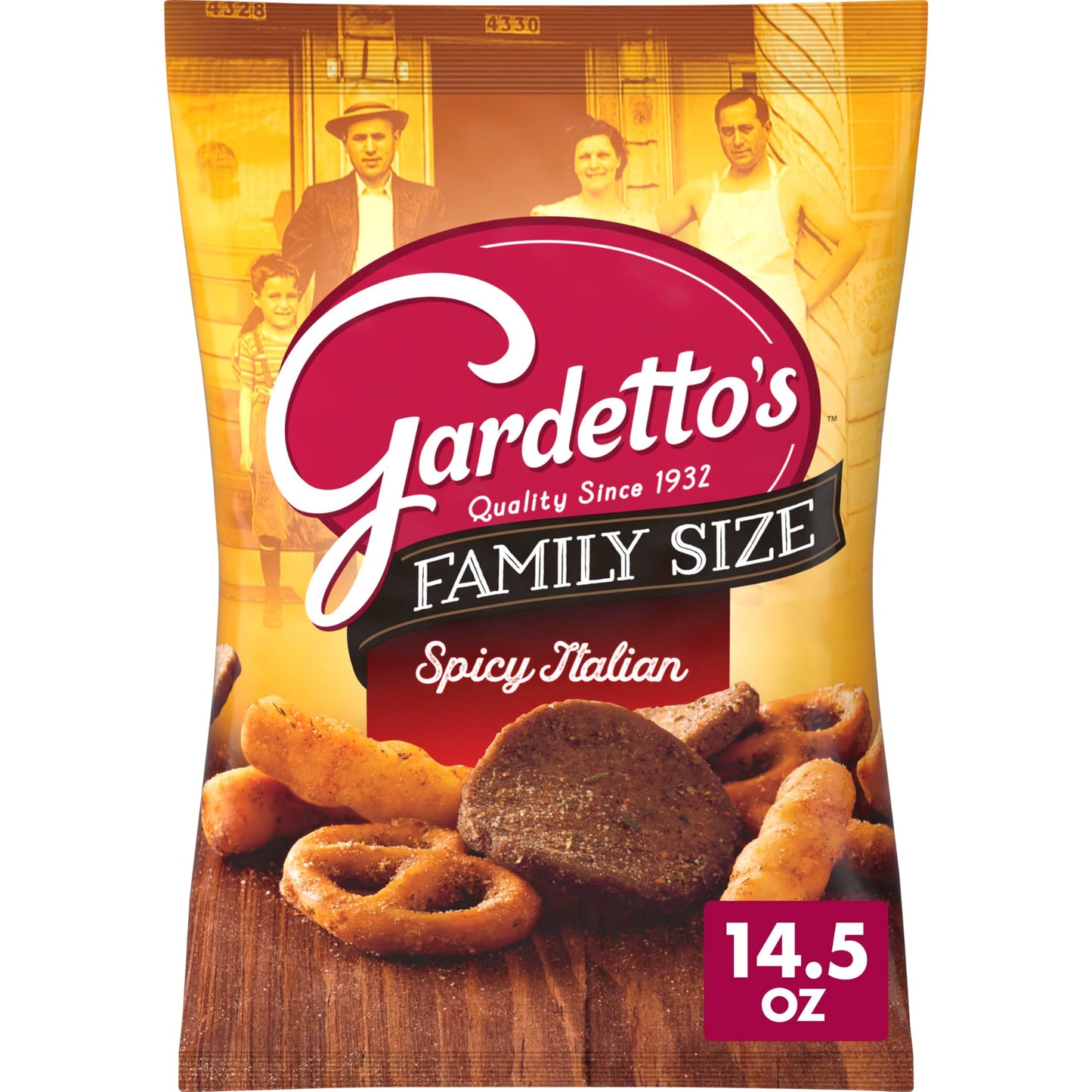 Gardettos Snack Party Mix, Spicy Italian, 14.5 oz Family Size Bag