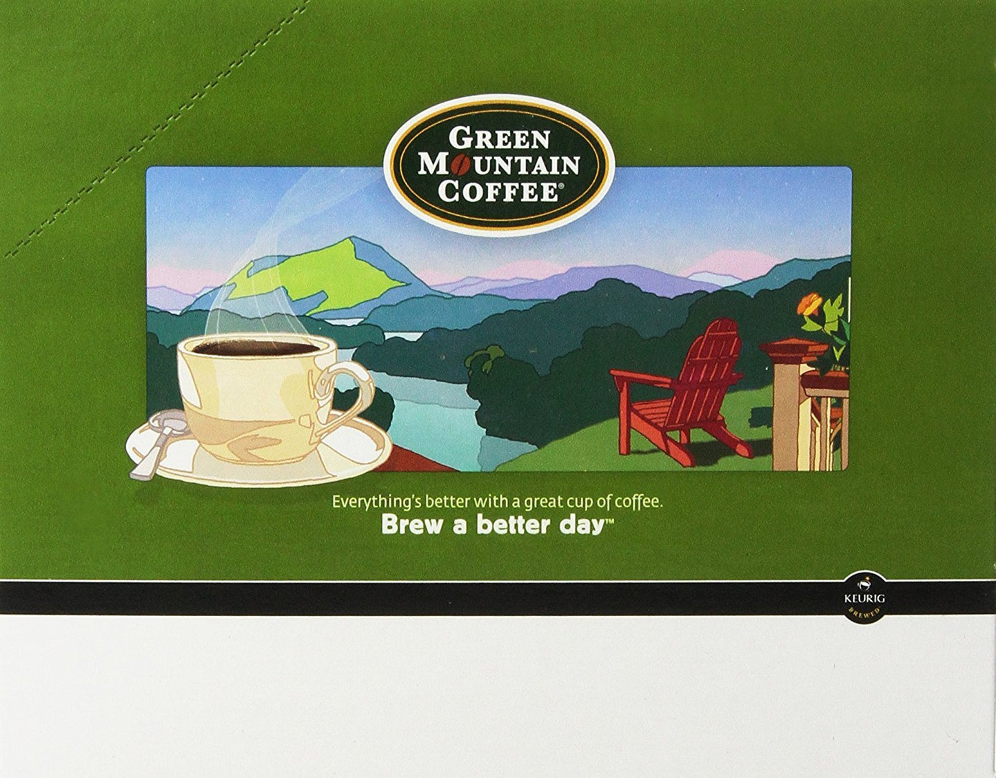 Green Mountain Coffee Half-Caff K-Cup Pods, Medium Roast, 48 Count (2 Boxes of 24 Pods), Coffee/Green