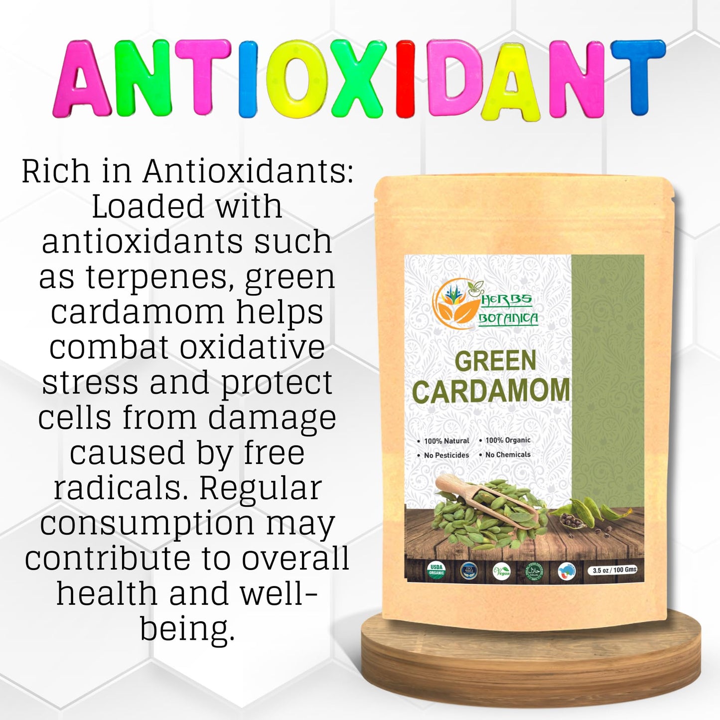 Herbs Botanica Green Cardamom Pods Whole 7-8Mm Size Elaichi For Culinary Delights And Aromatic Infusions Handpicked Fresh Fragna