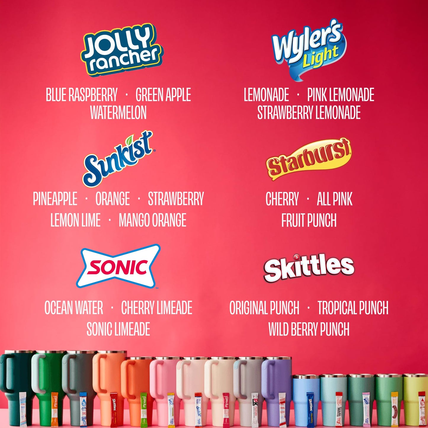 SINGLES TO GO! Sugar Free Drink Mix Variety Pack - 120 Count - 20 Flavors - 0.15 Ounce Packets