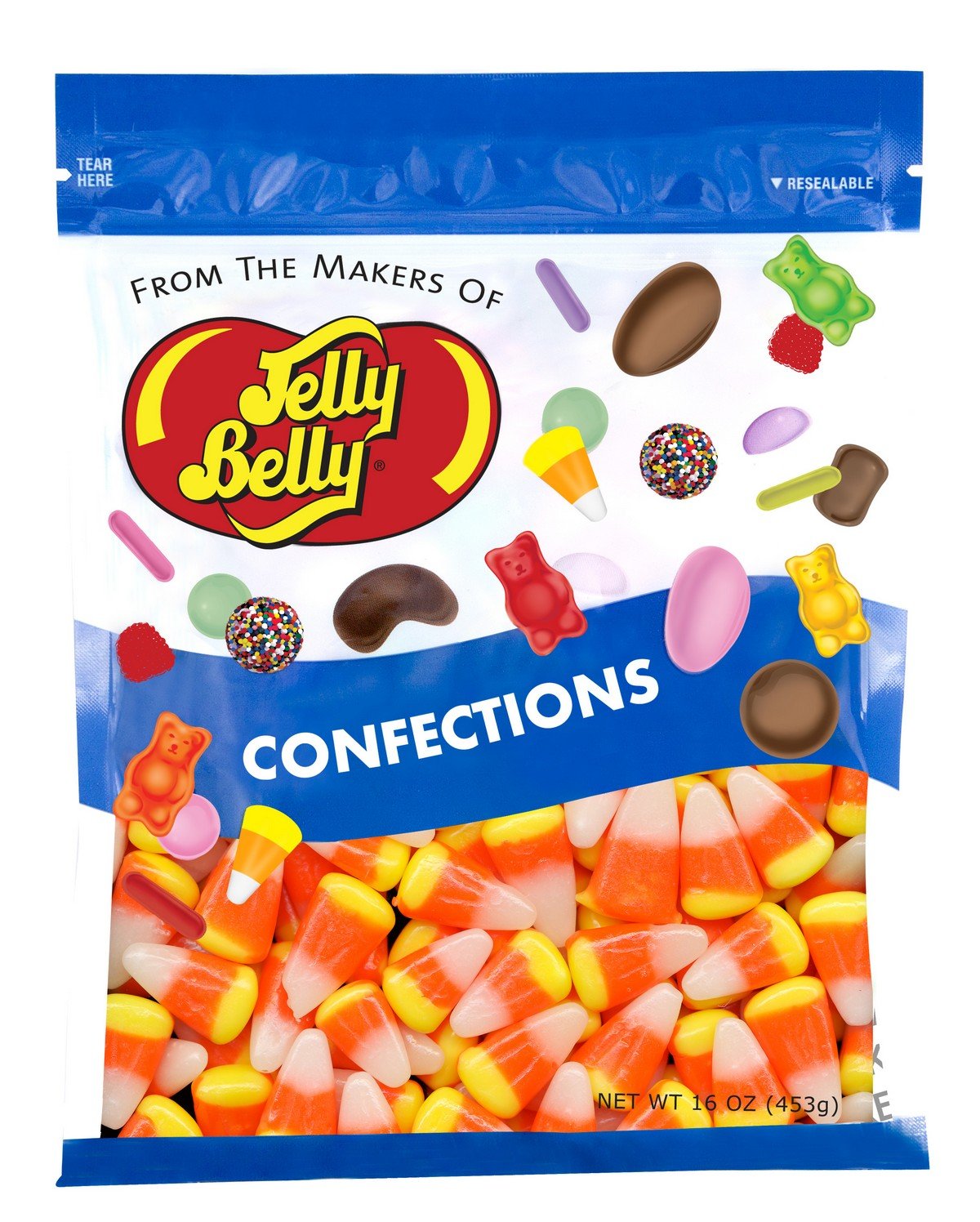 Jelly Belly Candy Corn - 1 Pound (16 Ounces) Of Classic Creamy Vanilla-Flavored Candy In A Resealable Bag, Straight From The Sou