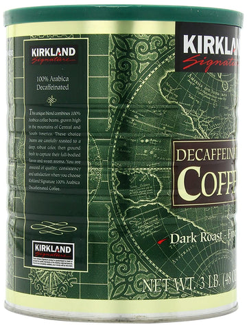 Kirkland Signature Dark Rost Fine Grind Decaf Arabica Coffee, 48 Ounce