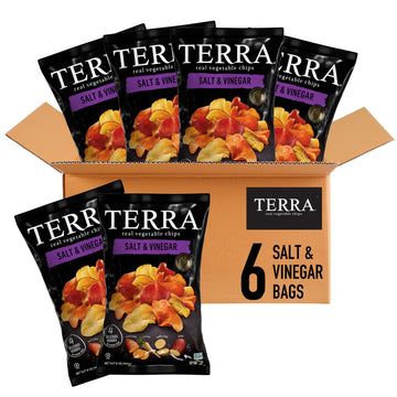 Terra Vegetable Chips, Sea Salt & Vinegar, 5 oz (Pack of 6)