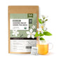 Fescha Organic Decaf Jasmine Green Tea Bags Flower-scented Tea (100-count), Eco-Conscious Tea Bags, Packed by Resealable Kraft B