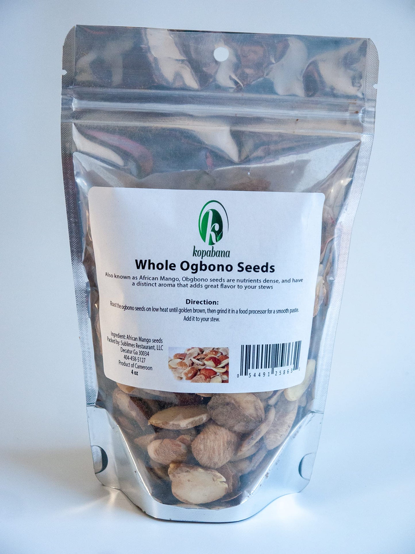 KOPABANA Ogbono Seeds | African Mango | 2oz | 6 x 1 x 10 inches