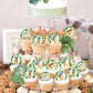 48 Pcs Wild One Cupcake Toppers Wafer Paper Animal 1St Birthday Decorations Cupcake Toppers For Jungle Safari Animal Theme Baby