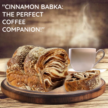 Cinnamon Bread | Babka Cinnamon Cake | Traditional Babka Bread | Kosher & Nut Free | Baked Fresh Daily | 16 Oz, Sterns Bakery