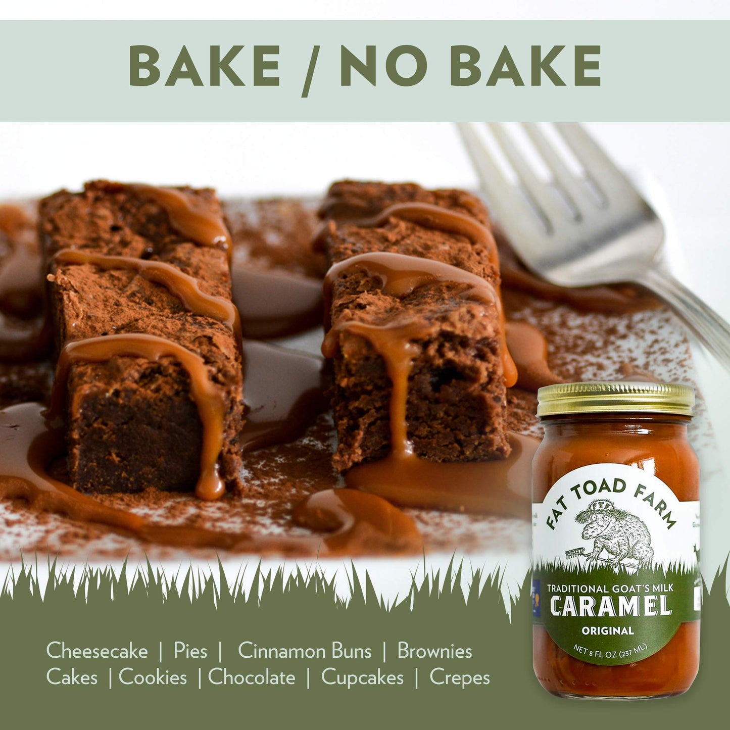 Fat Toad Farm Traditional Goats Milk Caramel Sauce/Cajeta, Original, Gluten Free, 8 fl oz