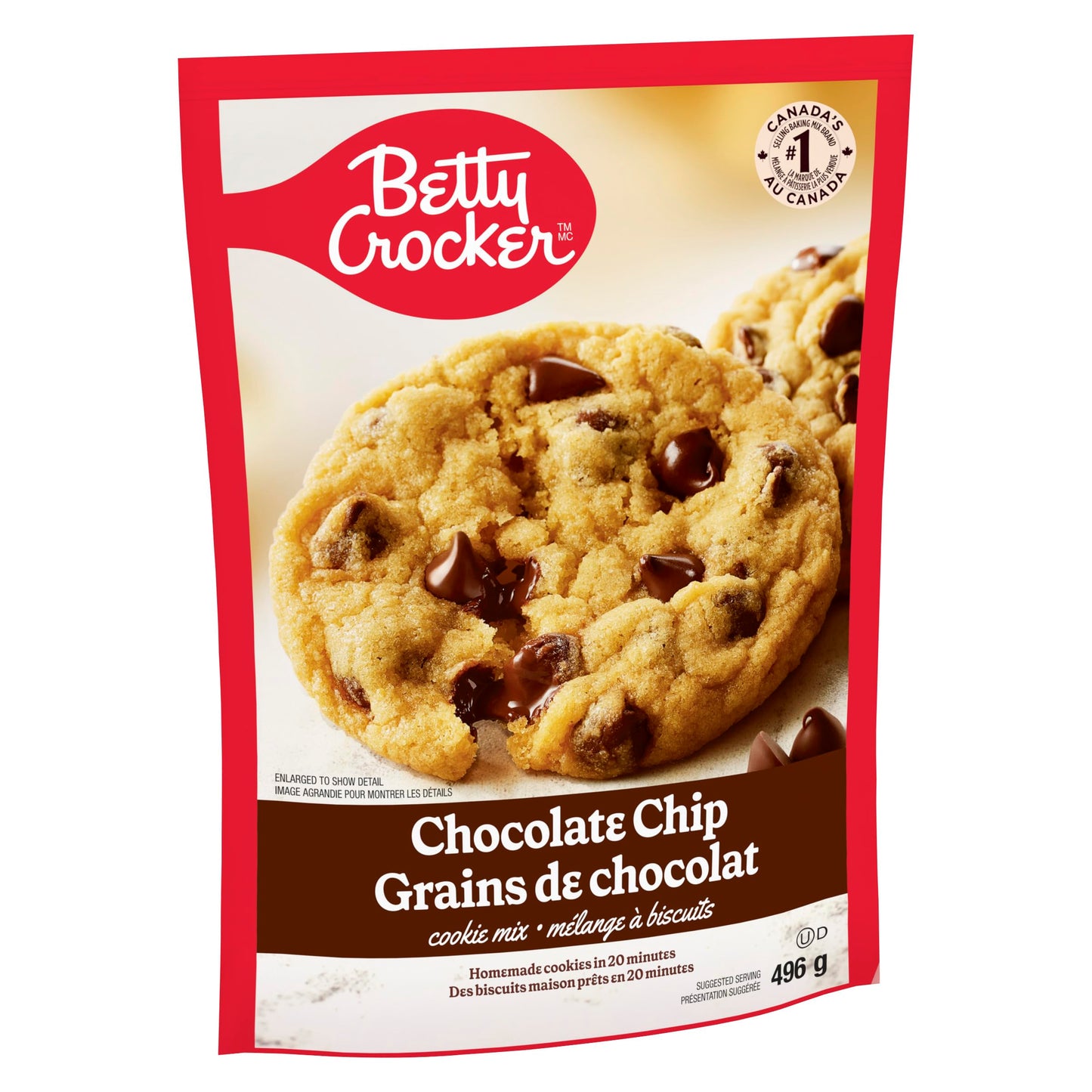 Betty Crocker Chocolate Chip Cookie Mix, 496G/17 Oz. Box (Imported From Canada)