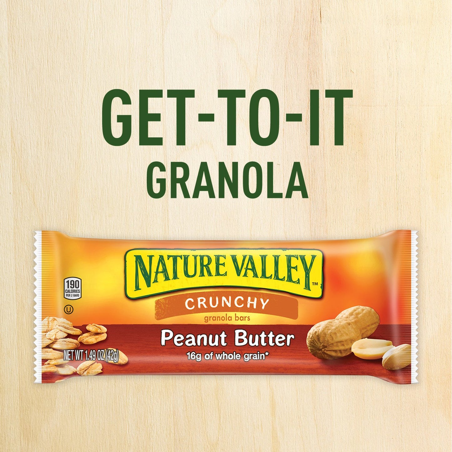 Nature Valley Granola Bars, Crunchy, Peanut Butter, 6 Pouches - 1.49 Oz, 2-Bars Per Pouch (Pack Of 6)