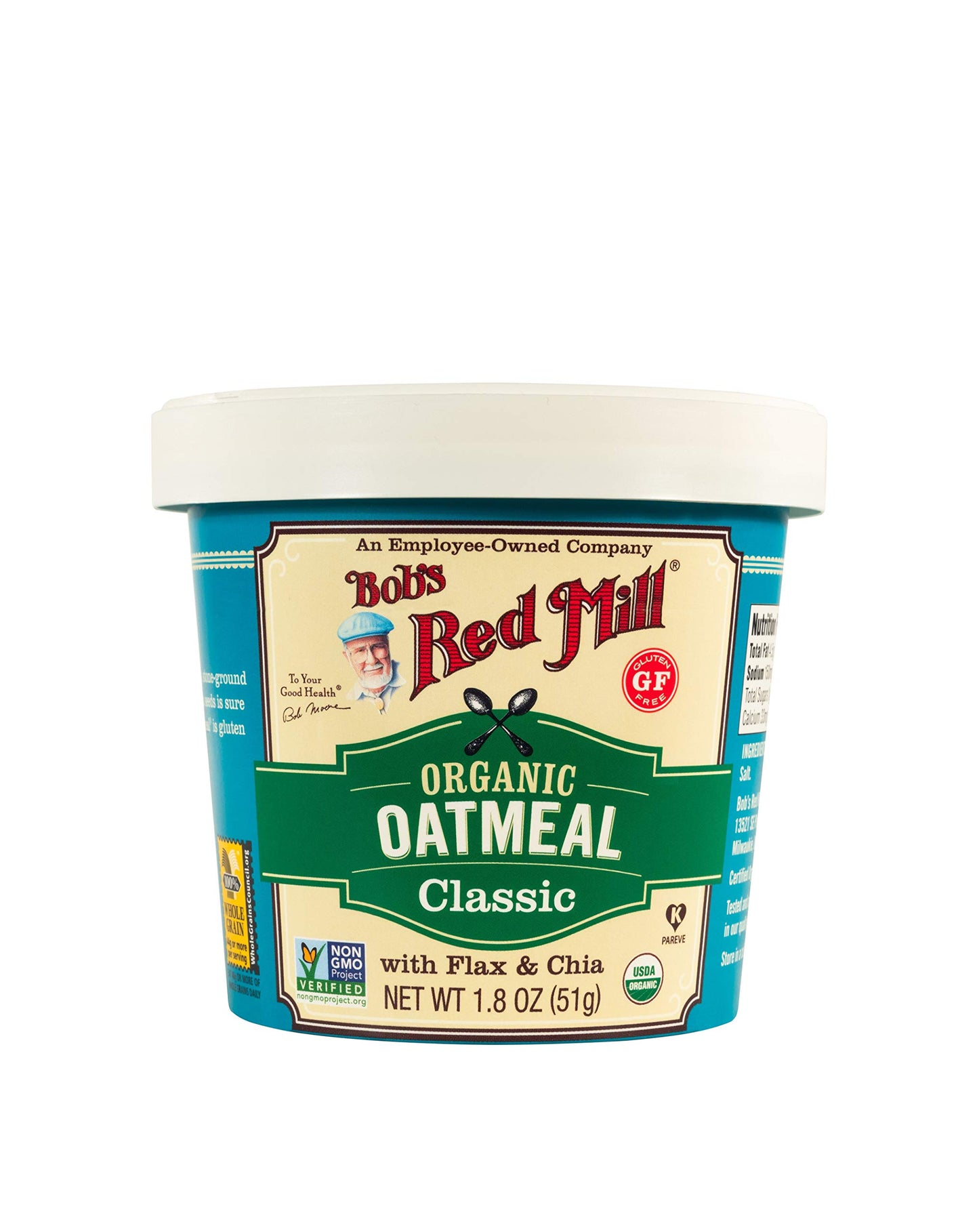 Bob 'S Red Mill Organic Gluten Free Oatmeal Cup, Classic, 1.8-Ounce (Pack Of 12)