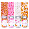 Pink Sprinkles Set, Sujoygar Edible Valentines Cake Sprinkles, Fancy Pink Gold White Sprinkles Mix for Cake Decorating Cupcakes 
