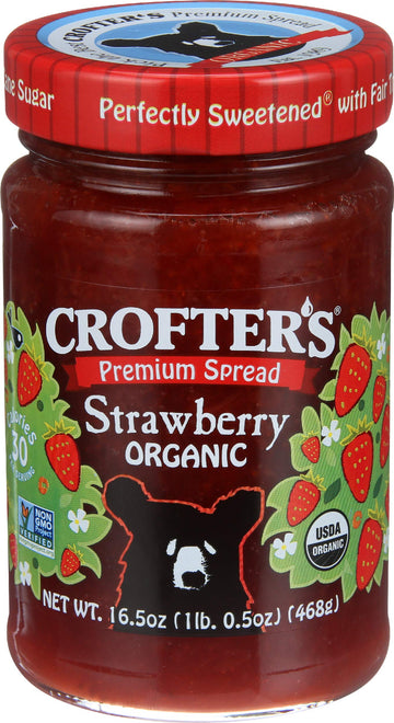 Crofters Organic Premium Spread, Strawberry, 16.5 Oz