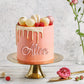 EDSG Personalized Cake Topper, Mirror Acrylic, Rose Gold, Custom Text for Birthday, Wedding, Baby Shower, Graduation