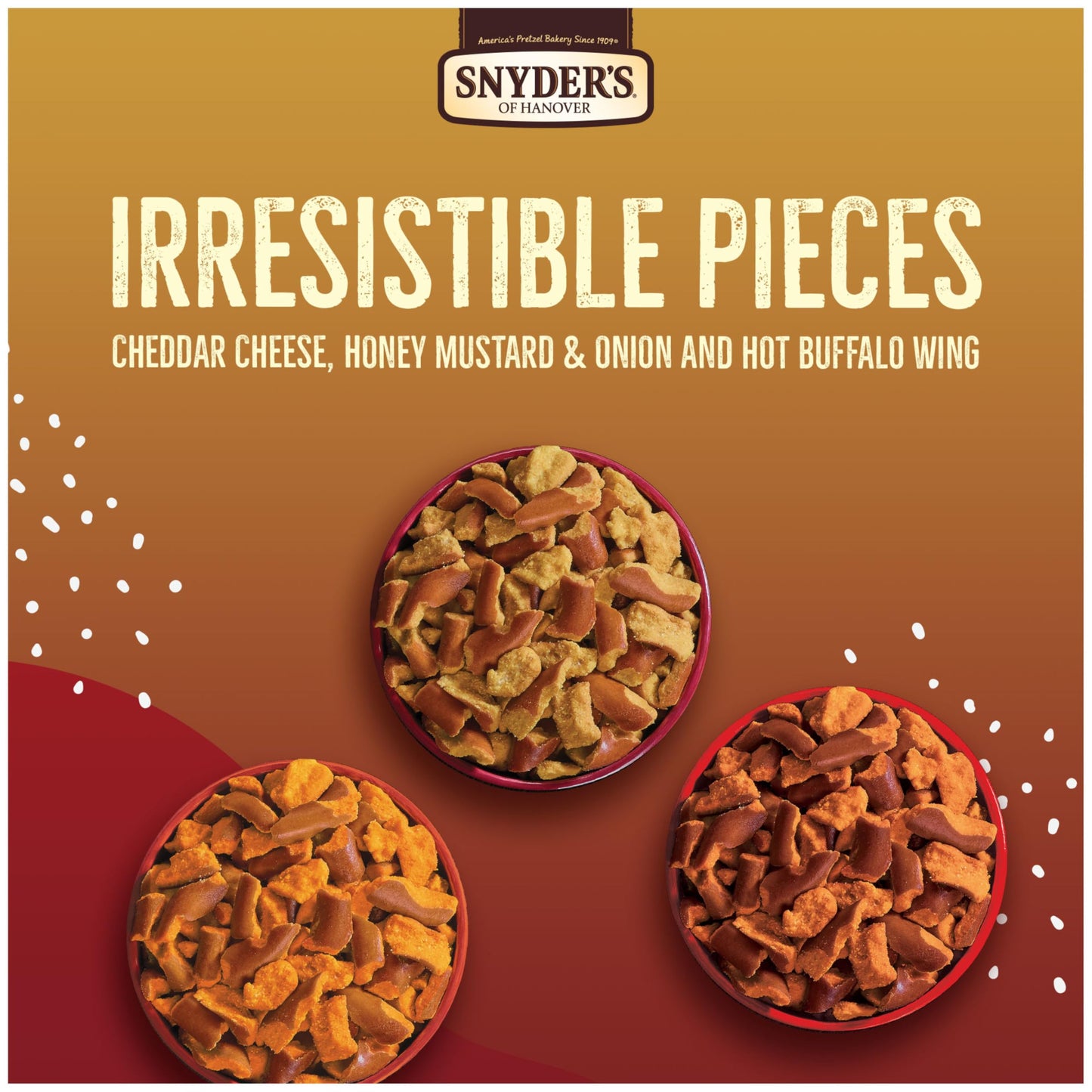 Snyders of Hanover Pretzel Pieces, Variety Pack of Pretzels Individual Packs, 2.25 Oz, 18 Ct (Pack of 18)