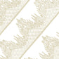 FUNSHOWCASE Edible Cake Lace Set, 10-Piece, 12-Inch, Lattice Diamond Scallop, Ivory White, Model 1570