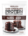 PEScience Protein Pancake & Waffle Mix, Dark Chocolate, 15g High Protein Snacks, Whey and Casein Blend, 12 Servings, Just Add Wa