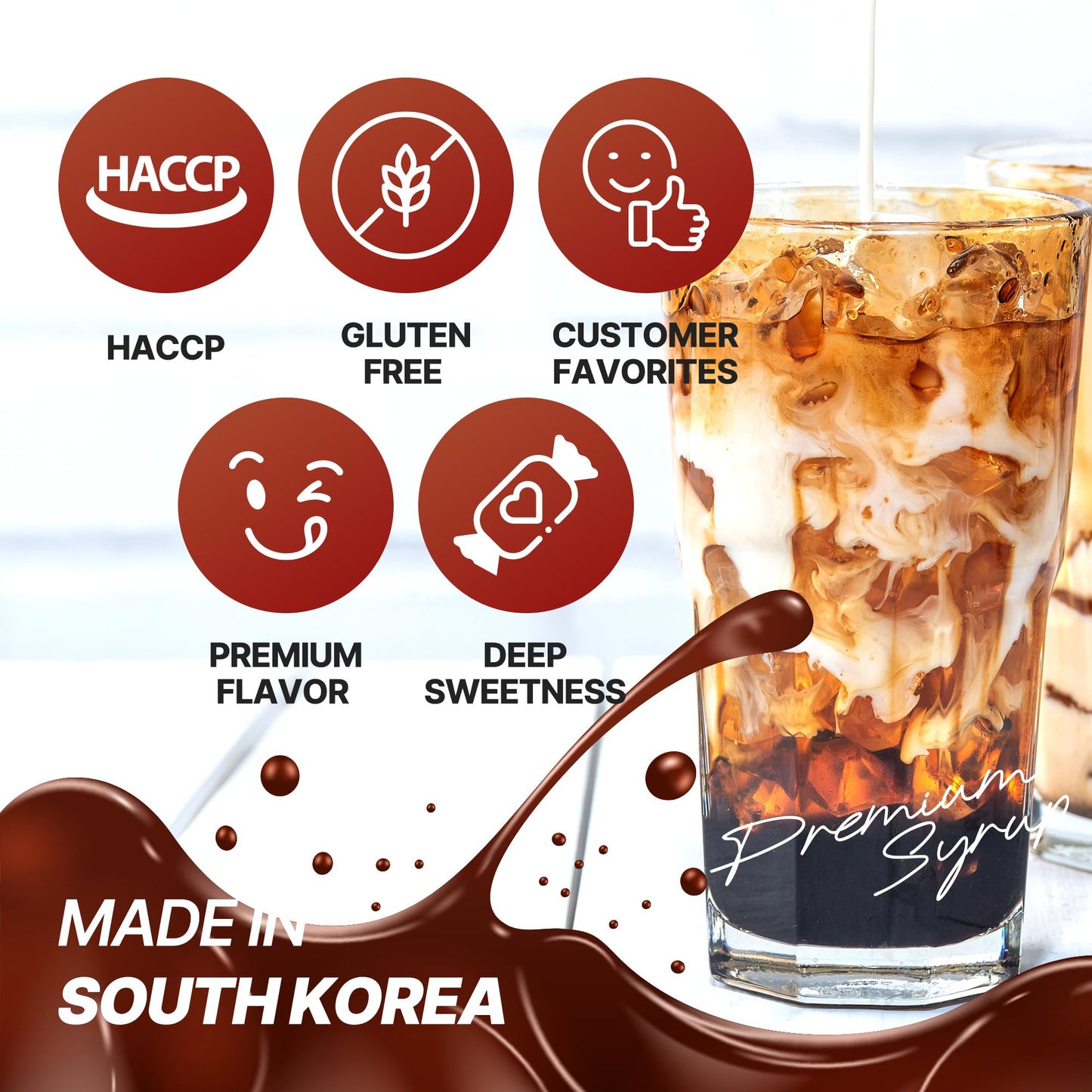 Nokchawon Milk Tea Syrup, Sweet & Creamy Flavor, 15.87 oz, Ideal for Bubble Tea and Iced Drinks